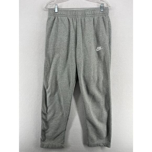 NIKE Sweatpants Mens M Sportswear Club Fleece Elastic Waist Cotton Blend Gray - Picture 1 of 13